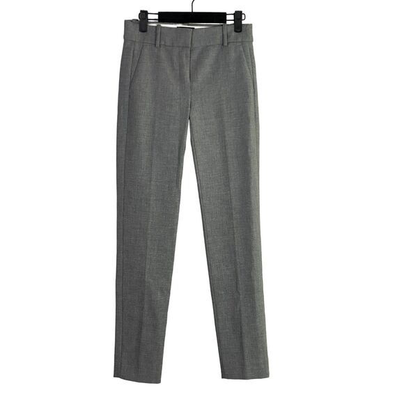 NWT J.Crew 365 Cameron Slim Straight Ankle Trouser Flat Front Faux Pocket 0 Grey - Picture 2 of 15